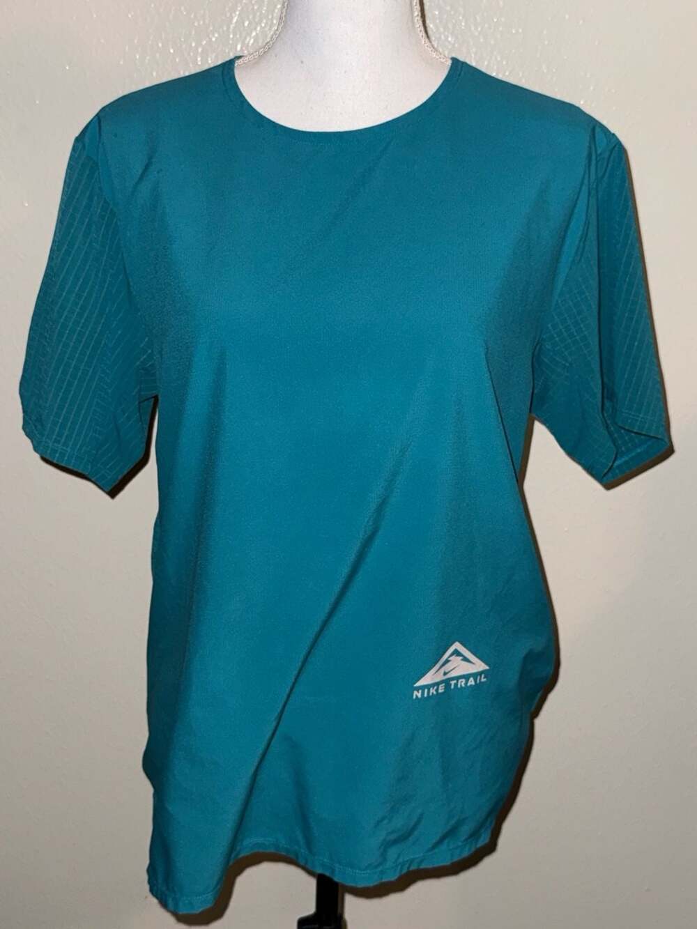 Nike Men's Rise 365 Dri-FIT Ripstop Running T-Shirt Teal Size Medium